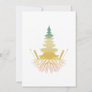 Skiboom Retro Winter Sports Mountains Skier Gi Kaart