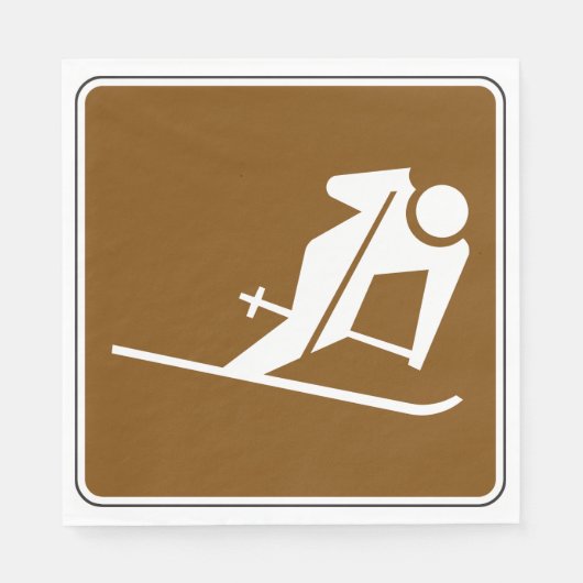 Skibord Papieren servetten (Voorkant)