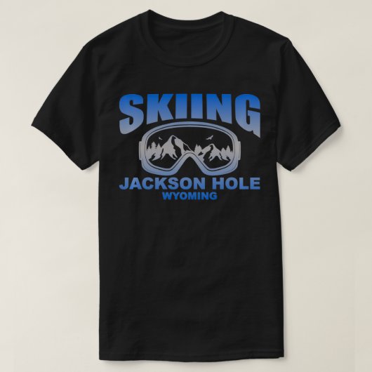 Skibril Jackson Hole Wyoming T-shirt (Design voorkant)