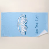 Skibril met alpine reflecties gepersonaliseerd strandlaken (Voorkant)