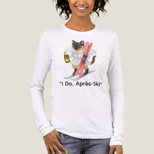 Skibruid "I Do, Après-Ski" voor kattenliefhebbers Tri-Blend Shirt