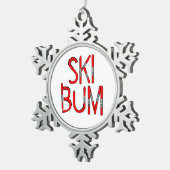 Skibumski's Tin Sneeuwvlok Ornament (Rechts)