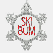 Skibumski's Tin Sneeuwvlok Ornament (Voorkant)