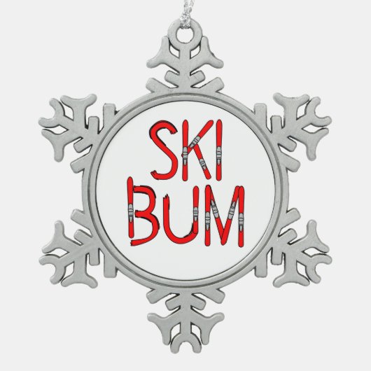 Skibumski's Tin Sneeuwvlok Ornament (Voorkant)
