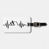 Skicefrequentie water bagagelabel (Voorkant horizontaal)