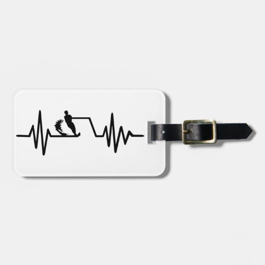 Skicefrequentie water bagagelabel (Voorkant horizontaal)