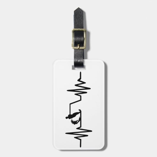 Skicefrequentie water bagagelabel (Voorkant verticaal)