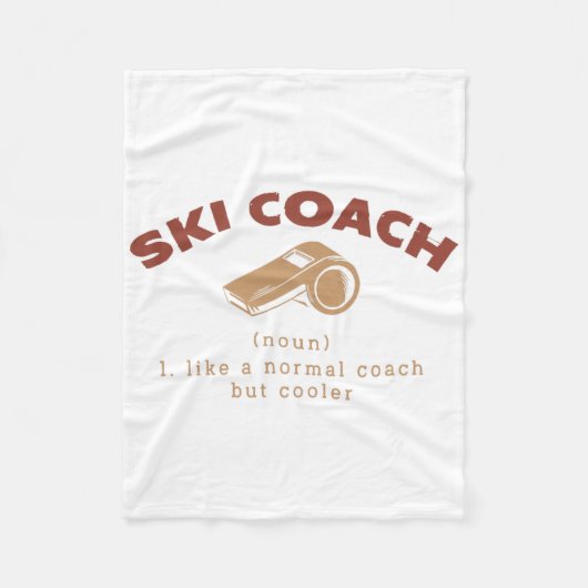 Skicoach Definition Funny Skiinstructeur Humor Fleece Deken (Voorkant)