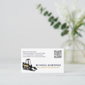 Skid Steer Constructie | QR Code Visitekaartje (Staand voorkant)