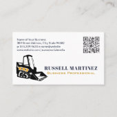 Skid Steer Constructie | QR Code Visitekaartje (Voorkant)