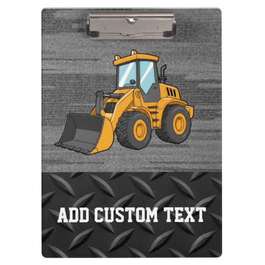 Skid Steer Construction Logo clipboard Klembord (Voorkant)