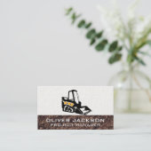 Skid Steer Construction Visitekaartje (Staand voorkant)