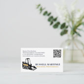 Skid Steer Construction | Visitekaartje QR-code (Staand voorkant)