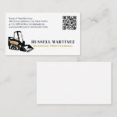 Skid Steer Construction | Visitekaartje QR-code (Voorkant / Achterkant)