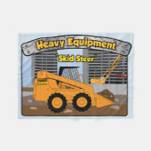Skid Steer-deken met Bucket Loader Fleece Deken (Voorkant (Horizontaal))
