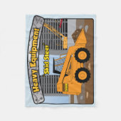 Skid Steer-deken met Bucket Loader Fleece Deken (Voorkant)