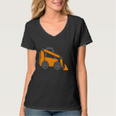 Skid Steer Loader Tract Little Worker Construction T-shirt (Voorkant)