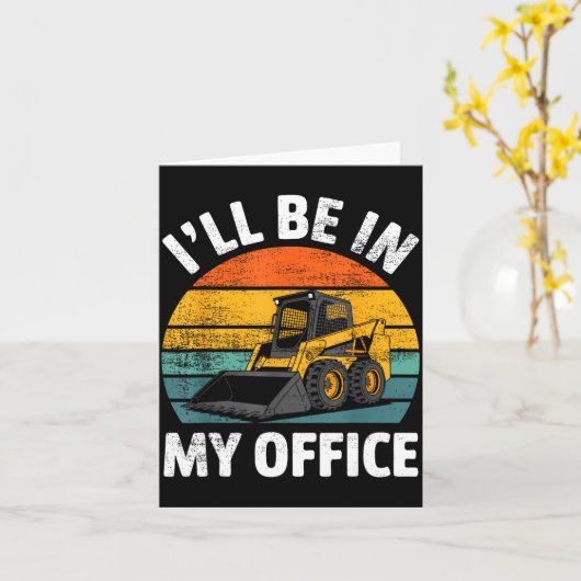 Skid Steer Operator Construction Heavy Equipment J Kaart (Gele Bloem)