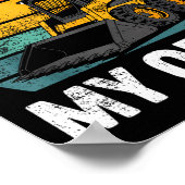 Skid Steer Operator Construction Heavy Equipment J Poster (Hoek)