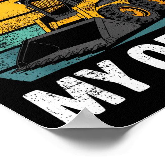 Skid Steer Operator Construction Heavy Equipment J Poster (Hoek)