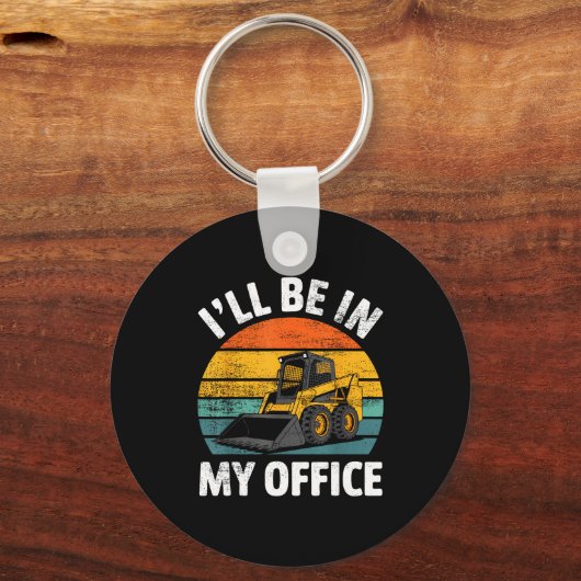 Skid Steer Operator Construction Heavy Equipment J Sleutelhanger (Voorkant)