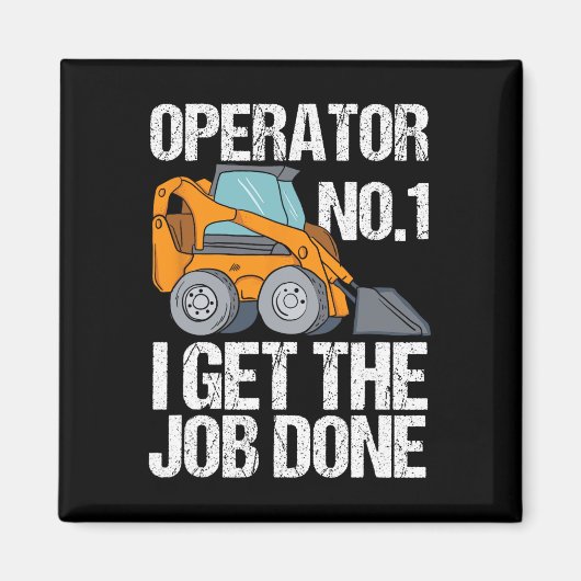 Skid Steer Papa Grappig Vaders Dag Cadeau Magneet (Voorkant)