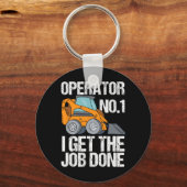 Skid Steer Papa Grappig Vaders Dag Cadeau Sleutelhanger (Voorkant)