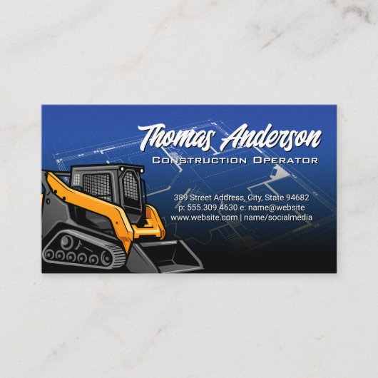 Skid Stuur | Bouw | Bouwplannen Visitekaartje (Voorkant)