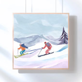 skidag | Waterverf Winterberg Poster
