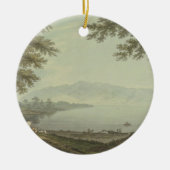 Skiddaw en Derwent Water (pen en inkt met overgewi Keramisch Ornament (Voorkant)