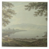 Skiddaw en Derwent Water (pen en inkt met overgewi Tegeltje (Voorkant)