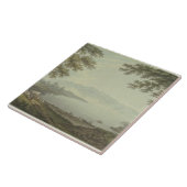 Skiddaw en Derwent Water (pen en inkt met overgewi Tegeltje (Zijkant)