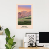 Skiddaw Lake District Reisposter Poster (Thuiskantoor)