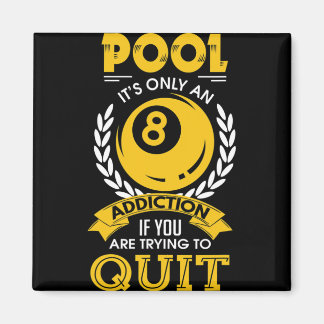 Skiddle Cricket Tee's Pool Addiction Pool Player  Magneet