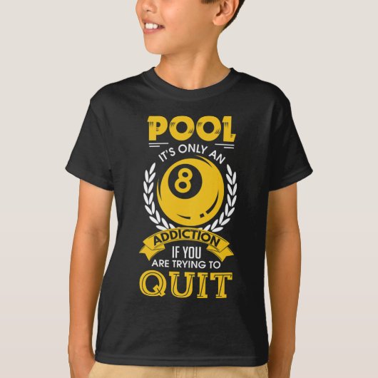 Skiddle Cricket Tee's Pool Addiction Pool Player T-shirt (Voorkant)