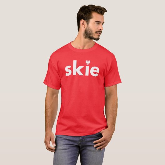 Skie Poland Achternaam Tshirt (Voorkant volledig)