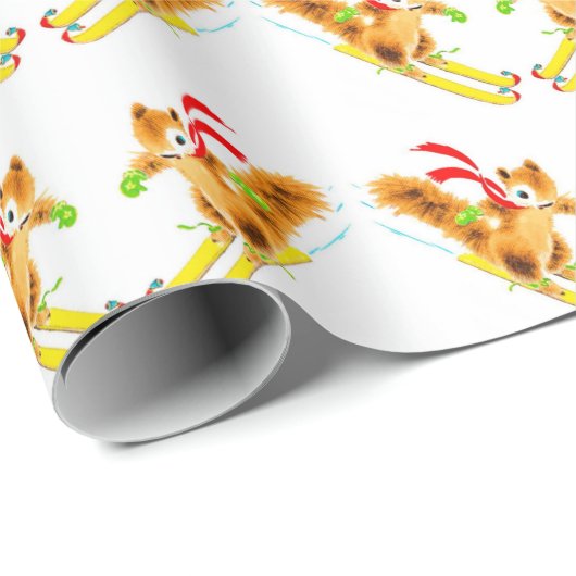 skieekhoorns cadeaupapier (Rol Hoek)