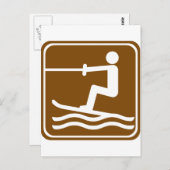 Skiemmarkering voor water briefkaart (Voorkant / Achterkant)