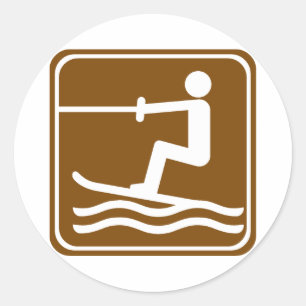 Skiemmarkering voor water ronde sticker