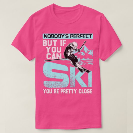 skiën 1 t-shirt (Design voorkant)
