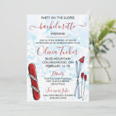 Skiën Bachelorette Party, Meisjes Weekend, Kaart (Staand voorkant)