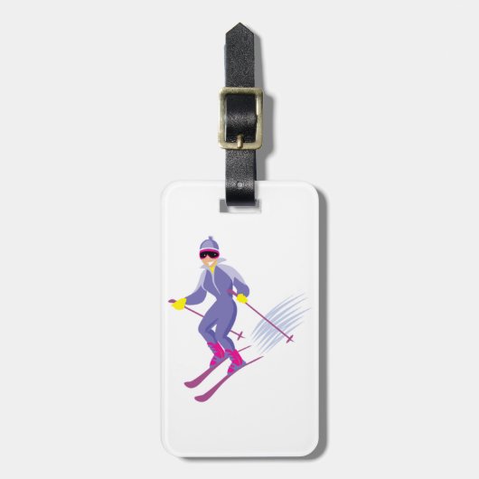 Skiën Bagagelabels (Voorkant verticaal)