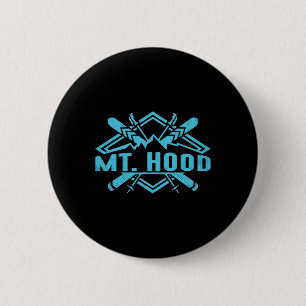 Skiën Bergen Skiër Downhill Ski Resort Mt. Hoo Ronde Button 5,7 Cm