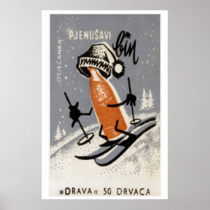 Skiën Bier - Luciferdoosje Print - Esthetische Muu