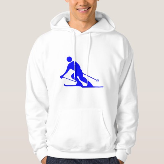 Skien - blauw hoodie (Voorkant)