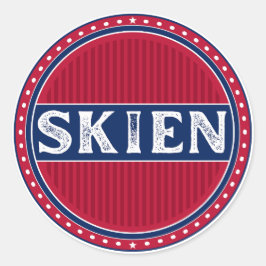 Skien City Pride Embleem – Noorse identiteit Ronde Sticker
