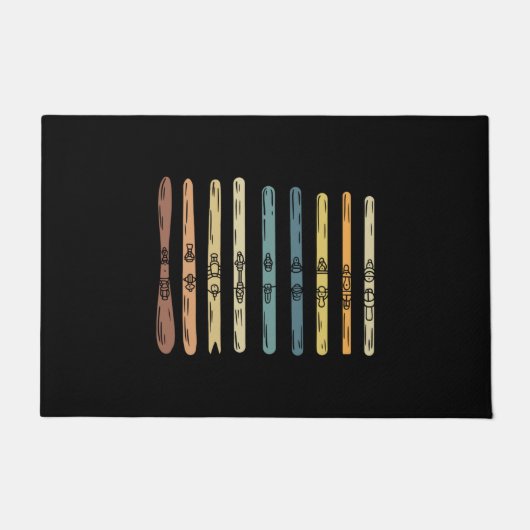 Skiën - Collectie van skistokken Deurmat (Voorkant)