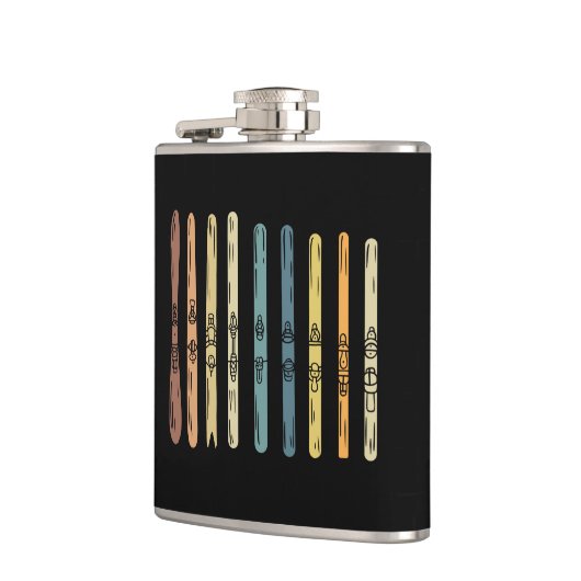 Skiën - Collectie van skistokken Heupfles (Links)