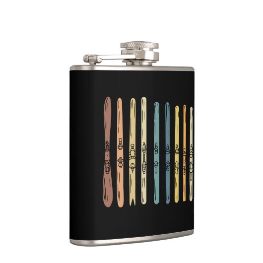 Skiën - Collectie van skistokken Heupfles (Rechts)