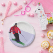 Skien de Slopes Art Papieren Bordje (Feest)